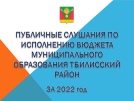 Состоялись публичные слушания проекта решения об исполнении бюджета МО Тбилисский район за 2022 год