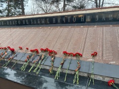 В Тбилисском районе на мемориале почтили память героев Отечества